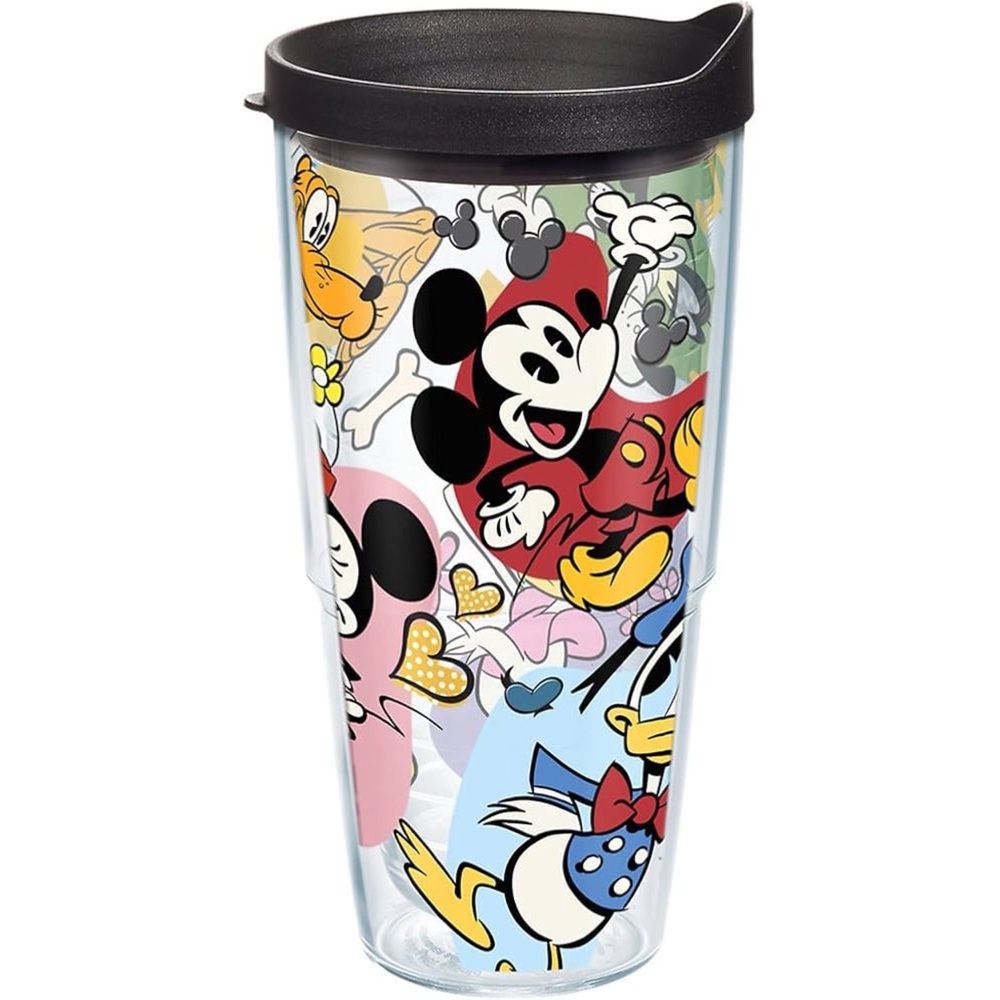 Tervis Disney Classic Characters Acrylic Tumbler w/ Wrap & Black Lid 24oz Clear